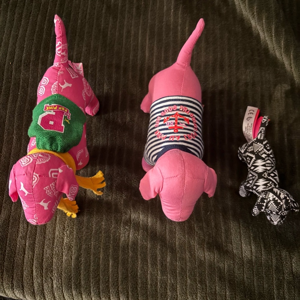 Victoria's Secret Pink Dog Trio - Pink, Green, Black